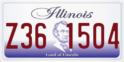 IL license plate Z361504