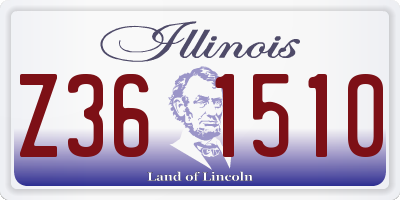IL license plate Z361510