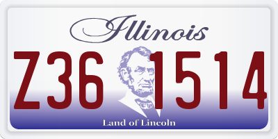 IL license plate Z361514