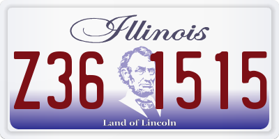 IL license plate Z361515