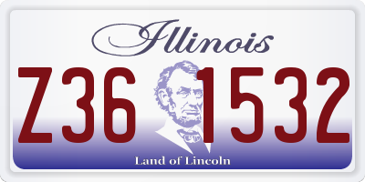 IL license plate Z361532