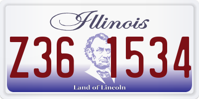 IL license plate Z361534