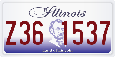 IL license plate Z361537