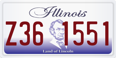 IL license plate Z361551
