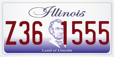 IL license plate Z361555
