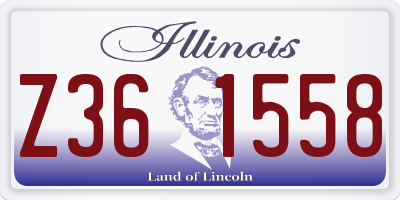 IL license plate Z361558