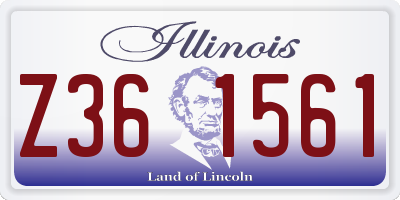 IL license plate Z361561