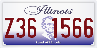 IL license plate Z361566