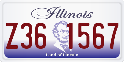 IL license plate Z361567
