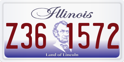 IL license plate Z361572