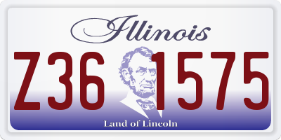 IL license plate Z361575
