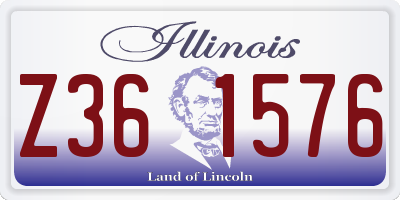 IL license plate Z361576