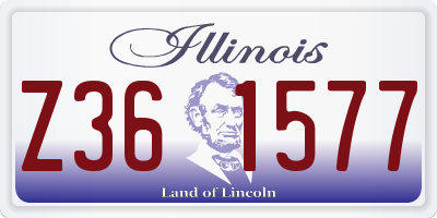 IL license plate Z361577