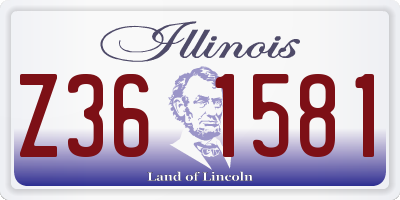 IL license plate Z361581