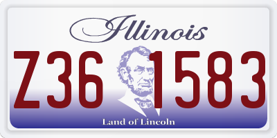 IL license plate Z361583
