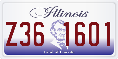 IL license plate Z361601