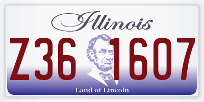 IL license plate Z361607