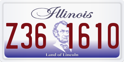 IL license plate Z361610