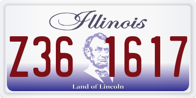 IL license plate Z361617
