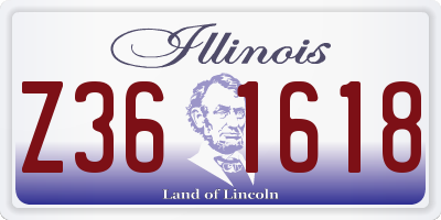 IL license plate Z361618