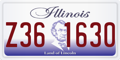 IL license plate Z361630