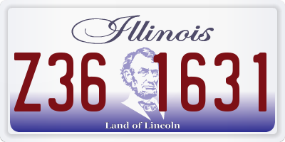 IL license plate Z361631