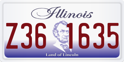 IL license plate Z361635