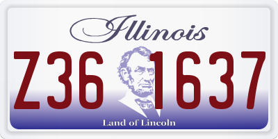 IL license plate Z361637