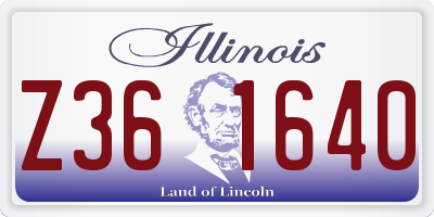 IL license plate Z361640