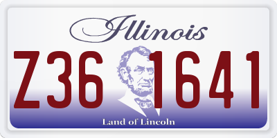 IL license plate Z361641
