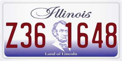 IL license plate Z361648