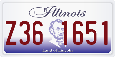 IL license plate Z361651