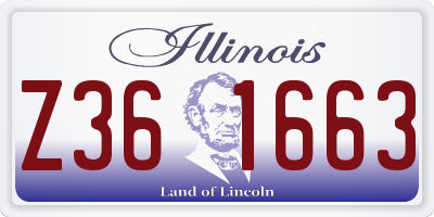 IL license plate Z361663