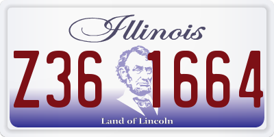 IL license plate Z361664
