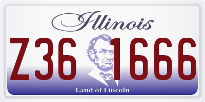 IL license plate Z361666