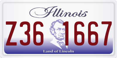 IL license plate Z361667