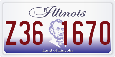 IL license plate Z361670