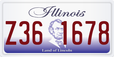 IL license plate Z361678
