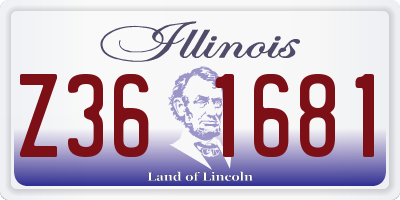 IL license plate Z361681
