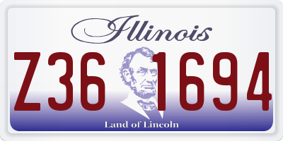 IL license plate Z361694