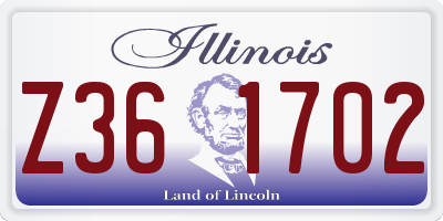 IL license plate Z361702