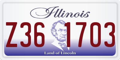 IL license plate Z361703