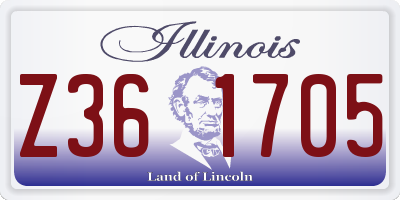 IL license plate Z361705