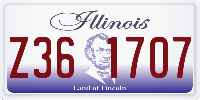 IL license plate Z361707