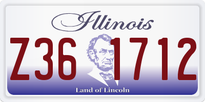 IL license plate Z361712