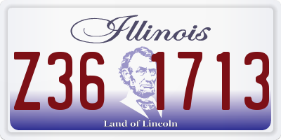 IL license plate Z361713