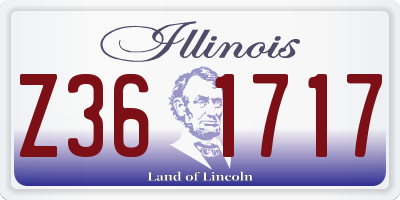 IL license plate Z361717