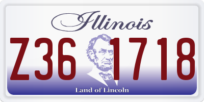 IL license plate Z361718
