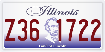 IL license plate Z361722
