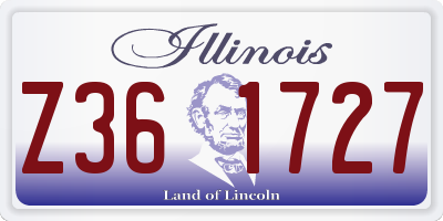 IL license plate Z361727